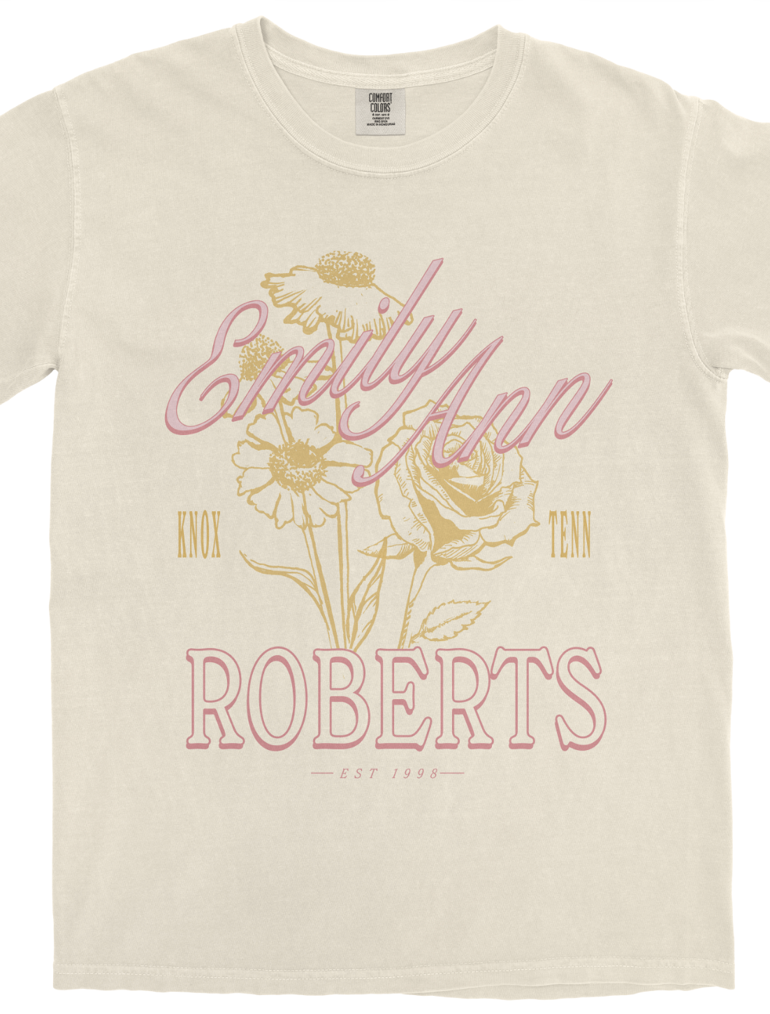 Emily Ann Roberts - Cream Name Puff Tee