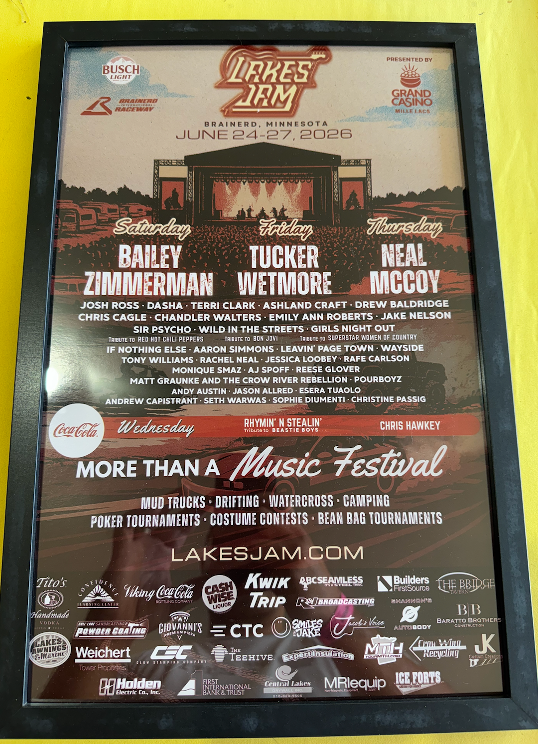 Lakes Jam - Framed Poster