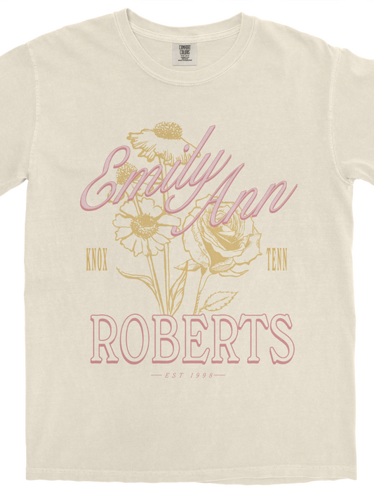 Emily Ann Roberts - Cream Name Puff Tee